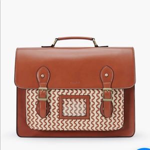 *NEW Vegan Leather Vintage Briefcase